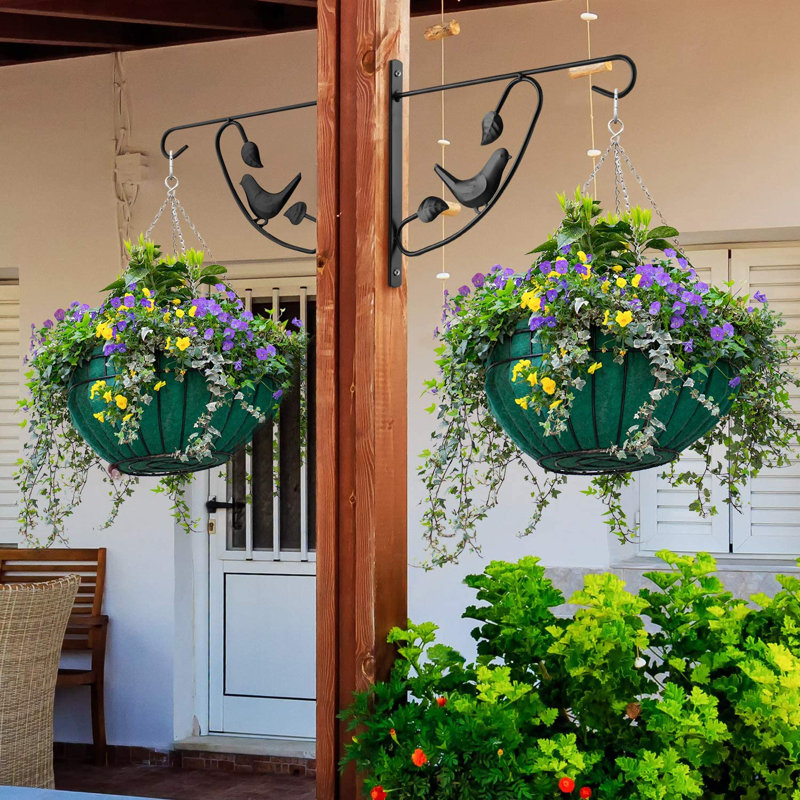 Winston Porter Hanging Plants Bracket 12In Wall Planter Hooks Hangers Flower Pot Bird Feeder